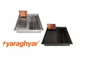 آبچکان توکار کنار سینک استیل