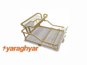 آبچکان رومیزی طلایی آلومینیومی